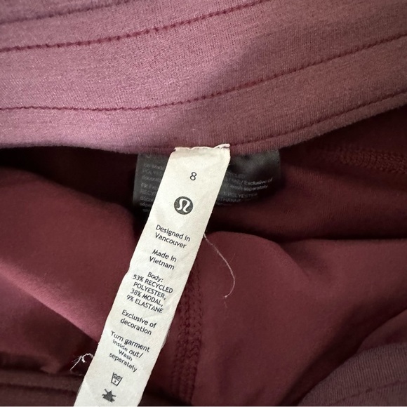 Lululemon 🍋 Brushed Softstreme Split-Hem High-Rise Pant - Red Merlot - Picture 5 of 10